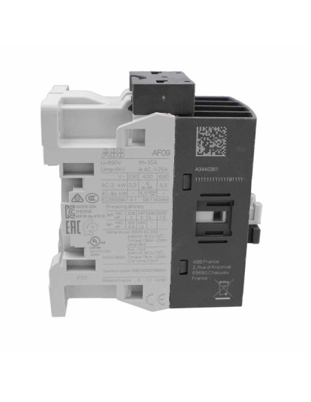 CONTACTOR AUXILIAR AF09-30-10-11 3P BOBINA 24-60V CORRIENTE ALTERNA