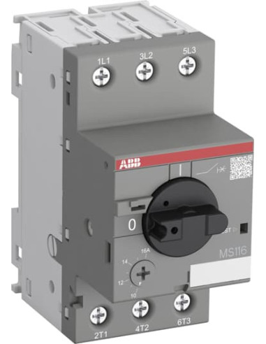 Guardamotor ABB Tipo MS116 1 0 - 1 6A 230V 50KA